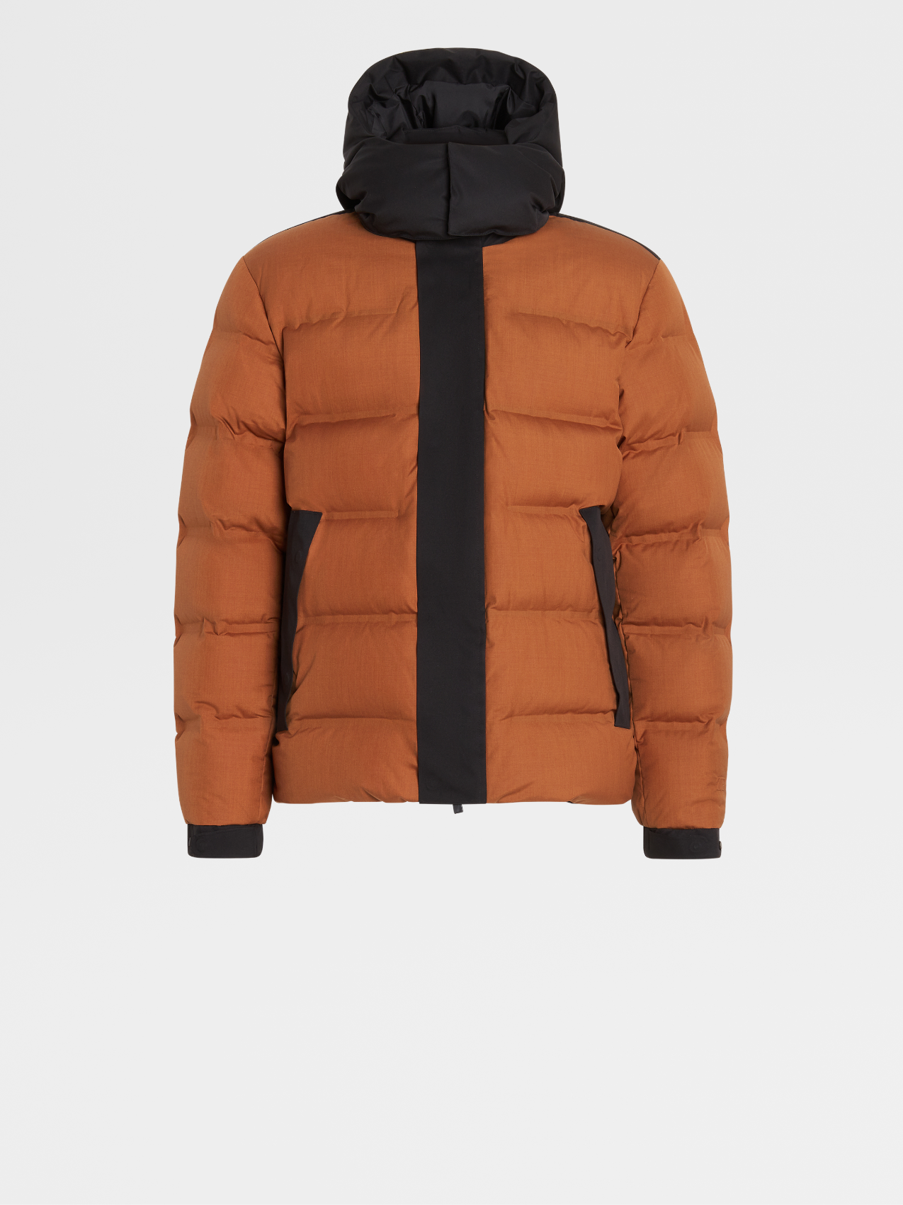 Wool and Silk Down-filled Hooded Blouson